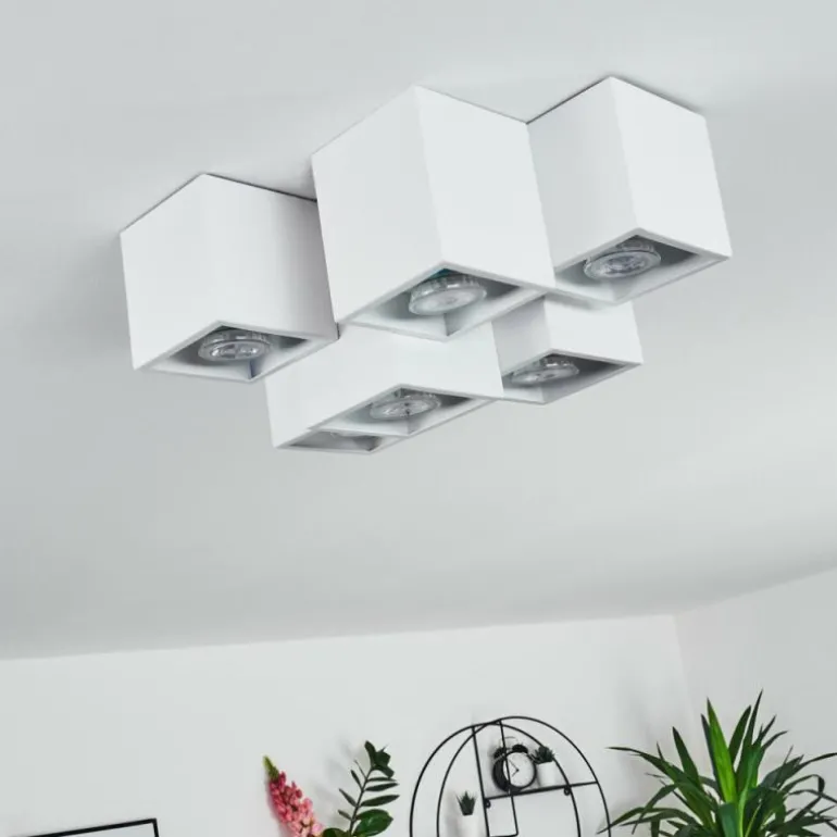 Plafonnier Karaka Blanc, 6 lumières