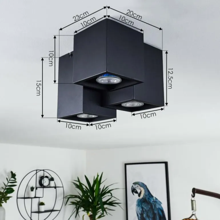 Plafonnier Karaka Noir, 3 lumières