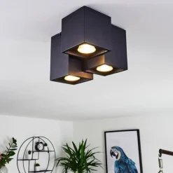 Plafonnier Karaka Noir, 3 lumières