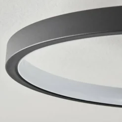 Plafonnier Kassambene LED Anthracite, Écru, 1 lumière