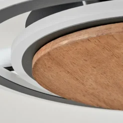 Plafonnier Kassambene LED Anthracite, Écru, 1 lumière