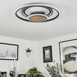 Plafonnier Kassambene LED Anthracite, Écru, 1 lumière