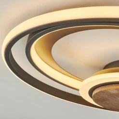 Plafonnier Kassambene LED Anthracite, Écru, 1 lumière