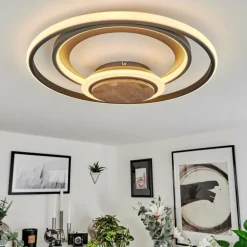 Plafonnier Kassambene LED Anthracite, Écru, 1 lumière