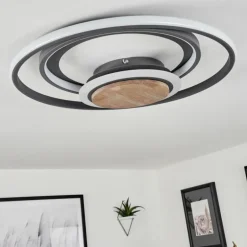 Plafonnier Kassambene LED Anthracite, Écru, 1 lumière