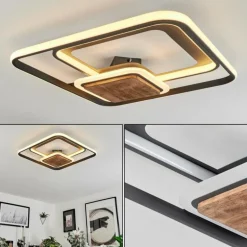 Plafonnier Kassambene LED Anthracite, Écru, 1 lumière