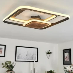 Plafonnier Kassambene LED Anthracite, Écru, 1 lumière