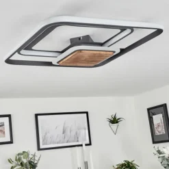 Plafonnier Kassambene LED Anthracite, Écru, 1 lumière