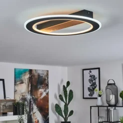 Plafonnier Katila LED Brun, Noir, 1 lumière