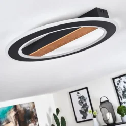 Plafonnier Katila LED Brun, Noir, 1 lumière