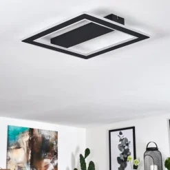 Plafonnier Katila LED Noir, 1 lumière