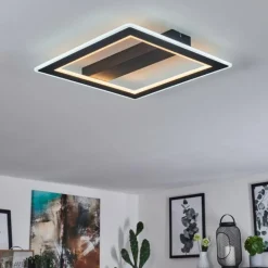 Plafonnier Katila LED Noir, 1 lumière