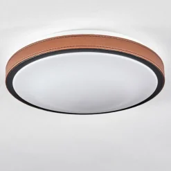 Plafonnier Kelva LED Brun, Noir, Blanc, 1 lumière