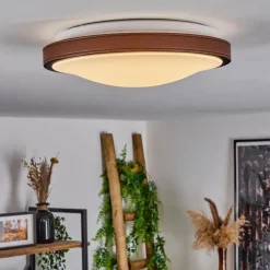 Plafonnier Kelva LED Brun, Noir, Blanc, 1 lumière