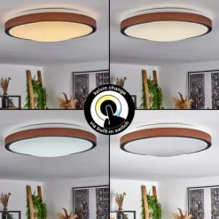 Plafonnier Kelva LED Brun, Noir, Blanc, 1 lumière