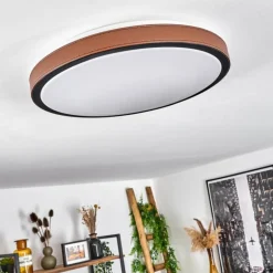 Plafonnier Kelva LED Brun, Noir, Blanc, 1 lumière