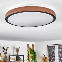 Plafonnier Kelva LED Brun, Noir, Blanc, 1 lumière