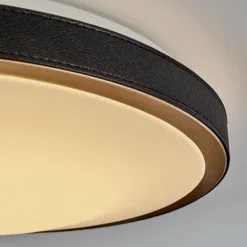 Plafonnier Kelva LED Vieux laiton, Noir, Blanc, 1 lumière