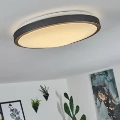 Plafonnier Kelva LED Vieux laiton, Noir, Blanc, 1 lumière