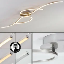 Plafonnier Kereita LED Nickel mat, 1 lumière