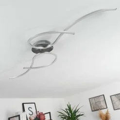 Plafonnier Kereita LED Nickel mat, 1 lumière