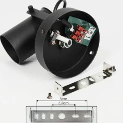 Plafonnier Kergus Noir, 1 lumière