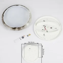 Plafonnier Keru LED Blanc, 1 lumière, Télécommandes