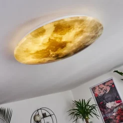 Plafonnier Keru LED Blanc, 1 lumière, Télécommandes