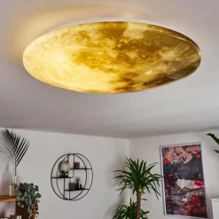 Plafonnier Keru LED Blanc, 1 lumière, Télécommandes