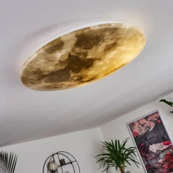 Plafonnier Keru LED Blanc, 1 lumière, Télécommandes