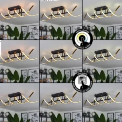 Plafonnier Khovet LED Noir, 1 lumière