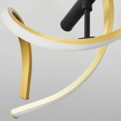 Plafonnier Khovet LED Noir, 1 lumière