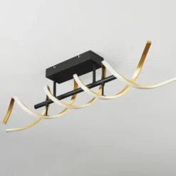 Plafonnier Khovet LED Noir, 1 lumière