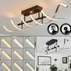 Plafonnier Khovet LED Noir, 1 lumière