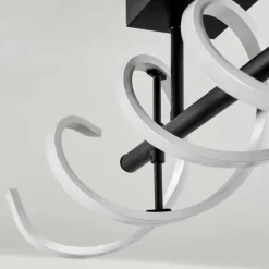 Plafonnier Khovet LED Noir, 1 lumière