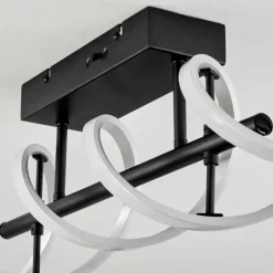 Plafonnier Khovet LED Noir, 1 lumière