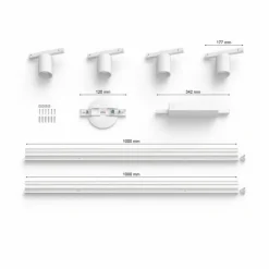 Plafonnier Kit de base Philips Hue Perifo LED Blanc, 4 lumières, Changeur de couleurs