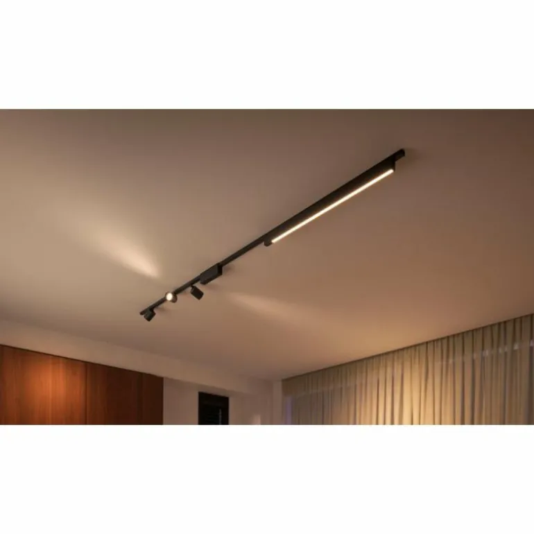 Plafonnier Kit de base Philips Hue Perifo LED Noir, 4 lumières, Changeur de couleurs