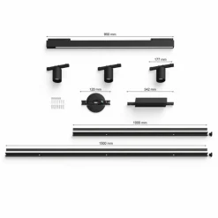 Plafonnier Kit de base Philips Hue Perifo LED Noir, 4 lumières, Changeur de couleurs