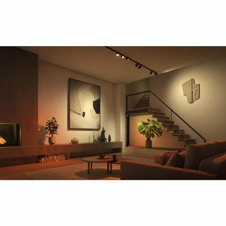 Plafonnier Kit de base Philips Hue Perifo LED Noir, 4 lumières, Changeur de couleurs