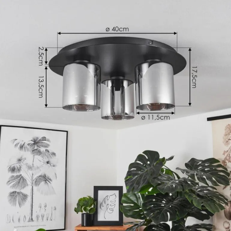 Plafonnier Klemtoo Noir, 3 lumières