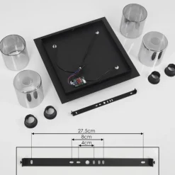 Plafonnier Klemtoo Noir, 4 lumières