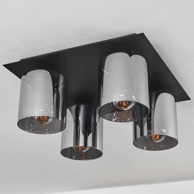 Plafonnier Klemtoo Noir, 4 lumières