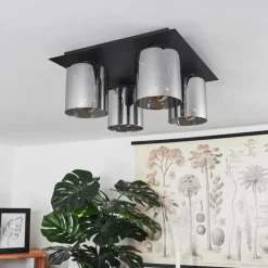 Plafonnier Klemtoo Noir, 4 lumières