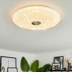 Plafonnier Klosters LED Blanc, 1 lumière, Télécommandes