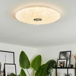 Plafonnier Klosters LED Blanc, 1 lumière, Télécommandes