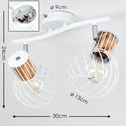 Plafonnier Koler Blanc, 2 lumières