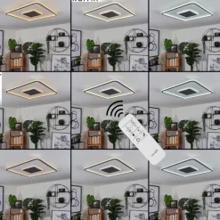 Plafonnier Kolo LED Blanc, 1 lumière, Télécommandes