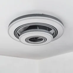 Plafonnier Kolo LED Gris, Blanc, 1 lumière, Télécommandes