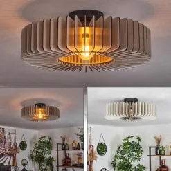 Plafonnier Konbongou Noir, 1 lumière